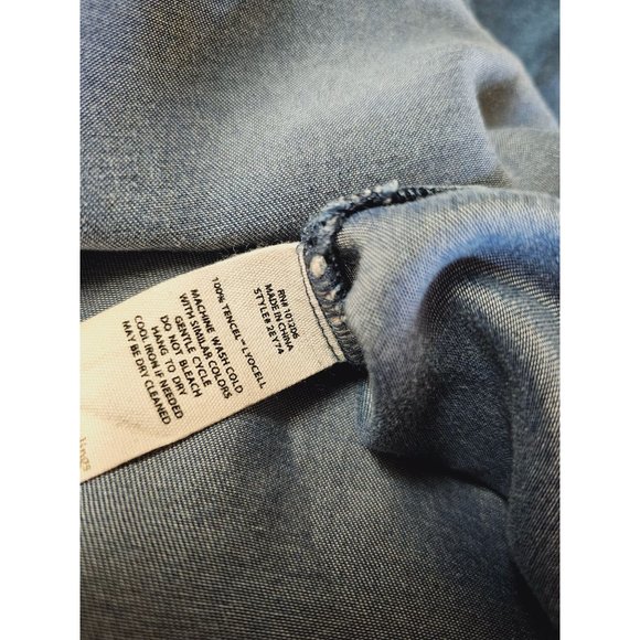 Soft Surroundings Blue Buttoned Maxi Dress with Dolman Sleeves - Picture 8 of 11